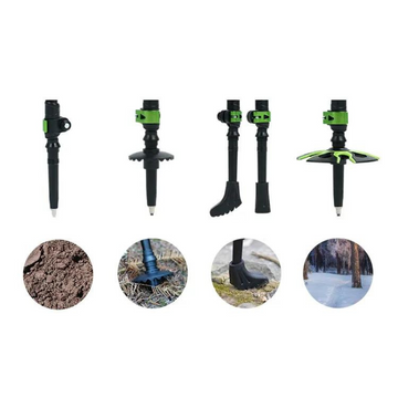 Bâtons de Randonnée Multifonctionnels – Réglables 65-135 cm, Aluminium, Poignée EVA, Embouts Interchangeables