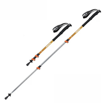 Bâton de Randonnée Télescopique 135 cm – Ultra-Léger 255g, Aluminium, Pointe en Acier Tungstène
