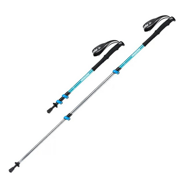 Bâton de Randonnée Télescopique 135 cm – Ultra-Léger 255g, Aluminium, Pointe en Acier Tungstène