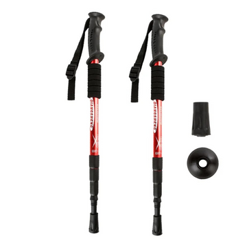 Bâtons de Marche Télescopiques Ultra-Légers et Robustes – Aluminium, Réglables 53-110 cm, Pointe en Acier Tungstène