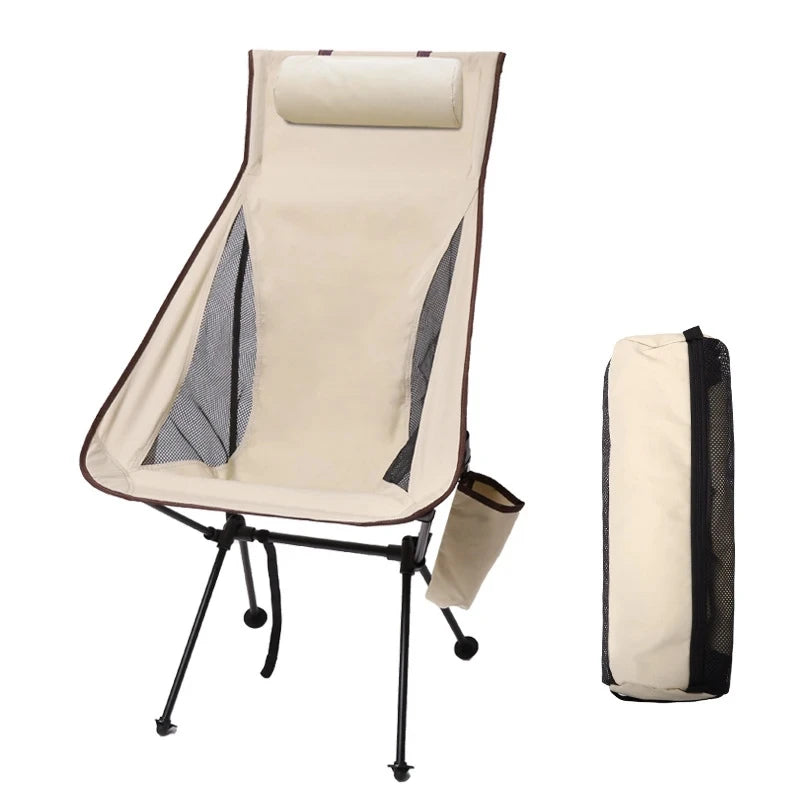 Chaise Camping Pliable en Aluminium – Légère et Portable avec Repose-tête