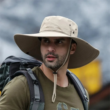 Chapeau de Pêche Été avec Protection UV et Maille Respirante - Large Visière Ajustable pour Activités en Plein Air