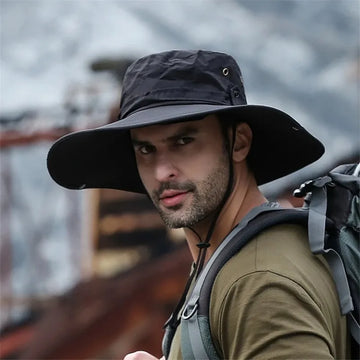 Chapeau de Pêche Été avec Protection UV et Maille Respirante - Large Visière Ajustable pour Activités en Plein Air