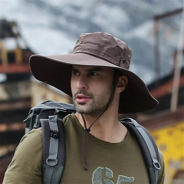 Chapeau de Pêche Été avec Protection UV et Maille Respirante - Large Visière Ajustable pour Activités en Plein Air