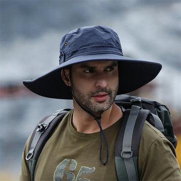 Chapeau de Pêche Été avec Protection UV et Maille Respirante - Large Visière Ajustable pour Activités en Plein Air