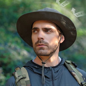 Chapeau de Pêcheur Imperméable Anti-UV en Polyester – Taille Réglable 56-60 cm pour Activités Extérieures