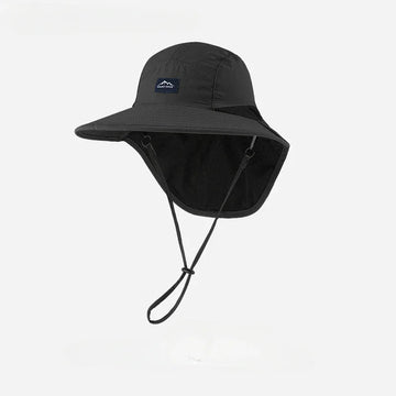 Chapeau de Soleil Unisexe Anti UV Imperméable avec Large Bord et Protection Nuque, Léger et Respirant