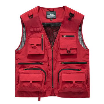 Gilet Homme Respirant Multi-Poches – Veste Sans Manche Idéale pour Activités de Plein Air
