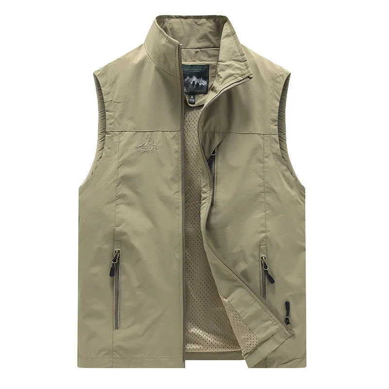 Gilet de Pêche Légère avec Multiples Poches - Gilet Pecheur Idéal pour Activités Extérieures