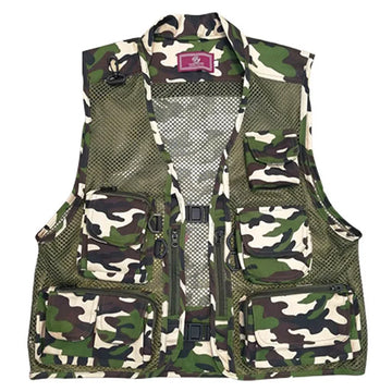 Gilet de Pêche Respirant Multi-Poches Imperméable pour Aventures Extérieures