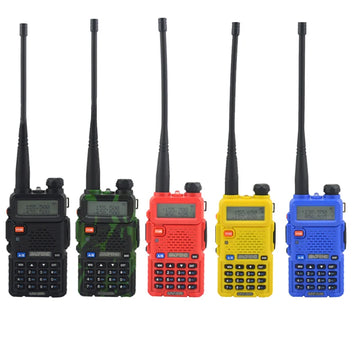 Talkie-Walkie Double Bande VHF/UHF – 128 Canaux, 5W, Radio FM, Batterie 1800mAh, Portée 3 à 5 km