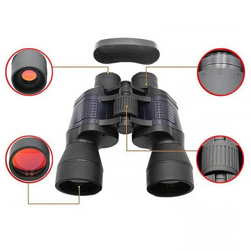 Jumelles de Randonnée Puissantes 80x80 – Zoom x80, Portée 16 km, Oculaire 5mm, Structure Métal & Caoutchouc, 750g