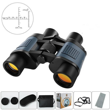 Jumelles de Randonnée Puissantes 80x80 – Zoom x80, Portée 16 km, Oculaire 5mm, Structure Métal & Caoutchouc, 750g