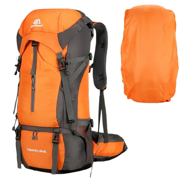 Sac à Dos Femme/Homme 70L en Nylon avec Housse Imperméable pour Camping