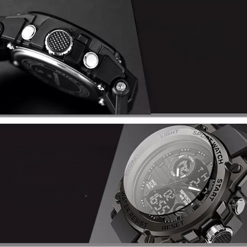 Montre de randonnée élégante avec chronomètre et alarme – Étanche 30M, design moderne