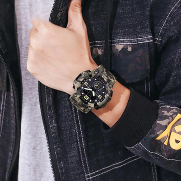 Montre de randonnée militaire robuste avec boussole intégrée – Idéale pour les aventuriers