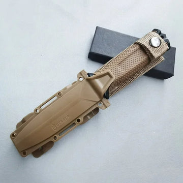 Couteau de Survie Militaire en Acier Inoxydable – Lame de 9,8 cm avec Poignée Ergonomique