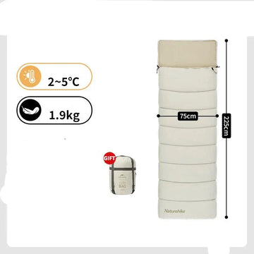 Sac de Couchage à Capuche pour Randonnée 3 Saisons – Coton, 225x75 cm, Confort 5°C à 15°C