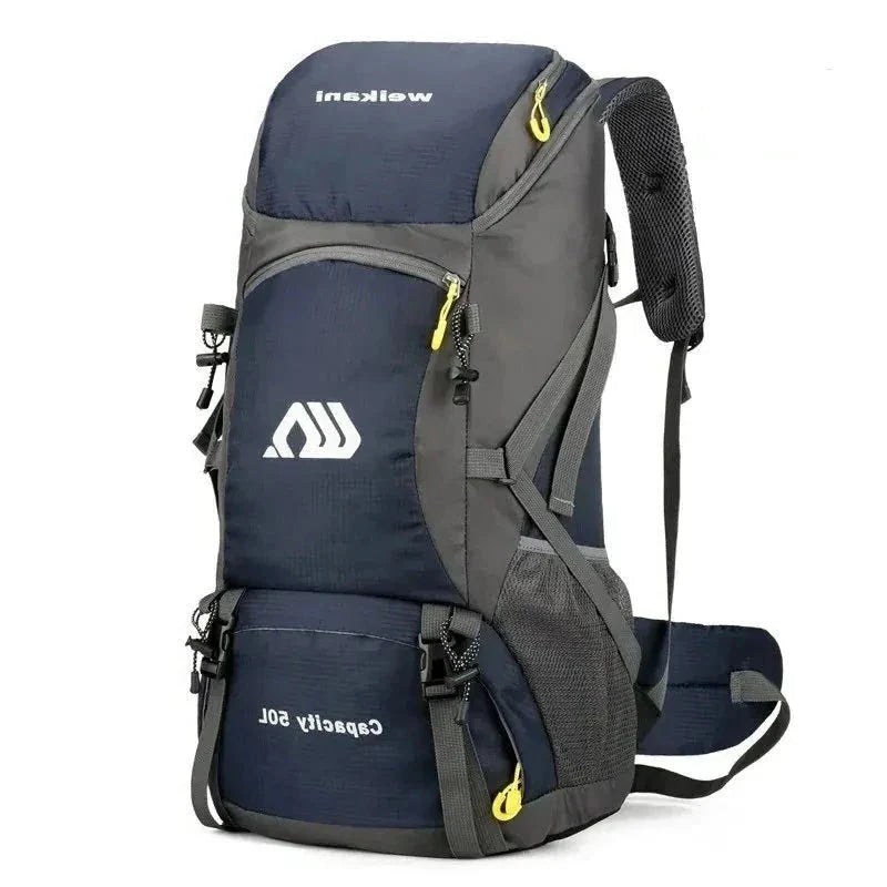 Grand sac à dos de voyage étanche 50L – 62 x 30 x 15 cm, idéal pour les aventures en plein air