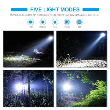 Lampe Torche LED Ultra Puissante en Aluminium - 5 Modes d&