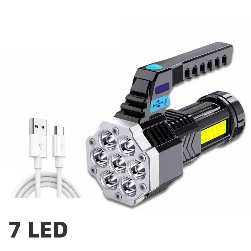 Lampe Torche Rechargeable LED S-141 - Puissante, Étanche, 4 Modes d&