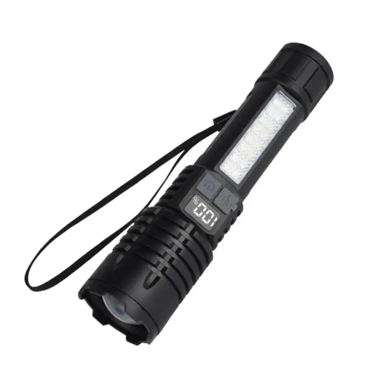 Lampe Torche LED Rechargeable Ultra Puissante avec Fonction Zoom et Écran
