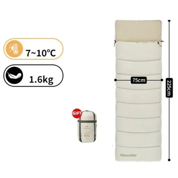 Sac de Couchage à Capuche pour Randonnée 3 Saisons – Coton, 225x75 cm, Confort 5°C à 15°C