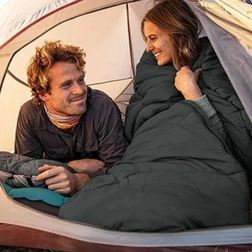 Sac de Couchage de Camping 3 Saisons Ultra-Léger – Polyester Imperméable, Garnissage Coton, 190x75 cm, 1kg