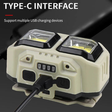 Lampe Frontale Rechargeable Ultra Puissante – Étanche, Légère et Idéale pour Camping et Randonnée