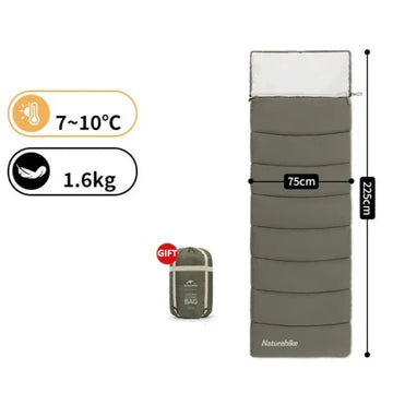 Sac de Couchage à Capuche pour Randonnée 3 Saisons – Coton, 225x75 cm, Confort 5°C à 15°C