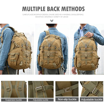 Sac à Dos Homme Tactique Molle Imperméable pour Camping et Randonnée