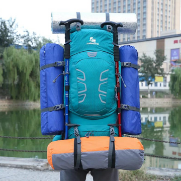 Sac à dos de voyage en nylon étanche 60L – 77 x 31 x 27 cm, idéal pour les aventures en plein air