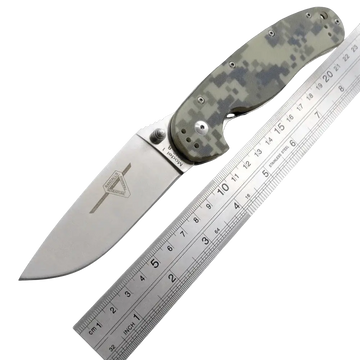 Couteau de Camping Pliant en Acier G10 – Compact, Léger et Résistant, Idéal pour Randonnée, Survie et EDC