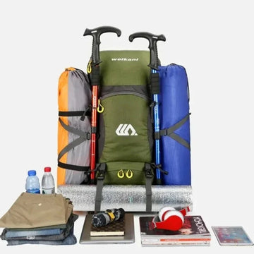 Grand sac à dos de voyage étanche 50L – 62 x 30 x 15 cm, idéal pour les aventures en plein air