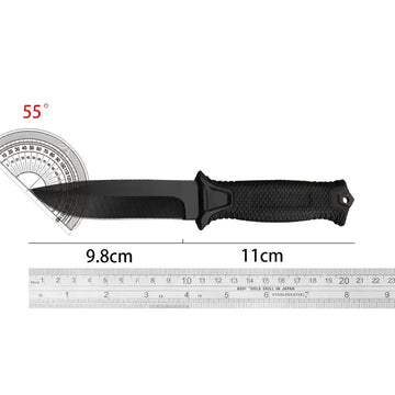 Couteau de Survie Militaire en Acier Inoxydable – Lame de 9,8 cm avec Poignée Ergonomique