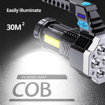 Lampe Torche Rechargeable LED S-141 - Puissante, Étanche, 4 Modes d&