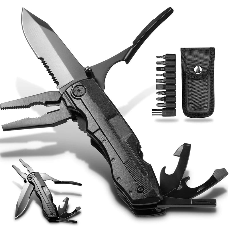 Couteau Multifonction Tactique 10-en-1 en Aluminium et Acier 2CR13 Portable