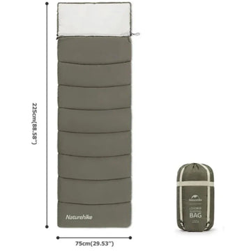 Sac de Couchage à Capuche pour Randonnée 3 Saisons – Coton, 225x75 cm, Confort 5°C à 15°C