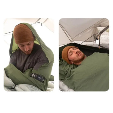Sac de Couchage Été Ultra-Léger 128g – Nylon & Soie Respirant, 210x80 cm, Confort >15°C