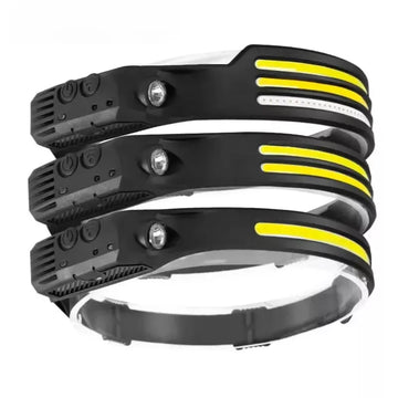 Lampe Frontale LED Rechargeable 1200mAh – Phare avec Capteur de Mouvement, 6 Modes, Étanche IPX4