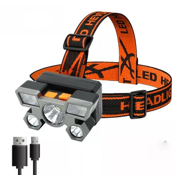 Lampe Frontale LED Rechargeable Étanche 5 Modes - Lampe de Poche Idéale pour Camping et Aventure