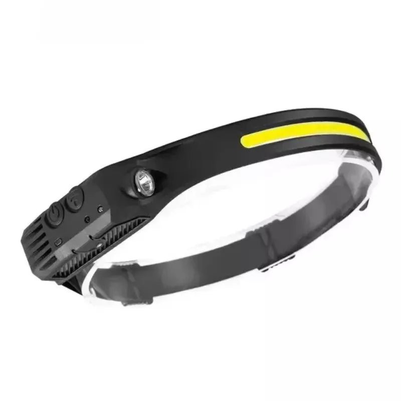 Lampe Frontale LED Rechargeable 1200mAh – Phare avec Capteur de Mouvement, 6 Modes, Étanche IPX4