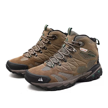 Bottes Randonnée Homme Hiver en Cuir Suédé – Chaudes et Antidérapantes, Idéales pour Trekking et Combat