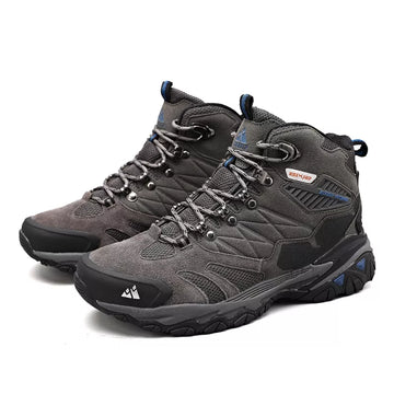 Bottes Randonnée Homme Hiver en Cuir Suédé – Chaudes et Antidérapantes, Idéales pour Trekking et Combat