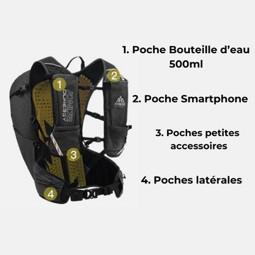 Sac à dos trail 20L léger et robuste pour coureurs – Système d&